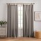 Threadmade Home Matine Solid Tab Top Indoor/Outdoor Window Curtain, Gray - 52"W x 84"L